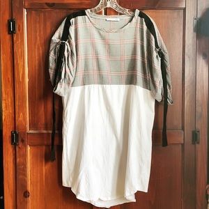 ZARA W/B OVERSIZED DRESS TOP